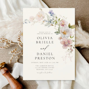 Boho Wildblume Garden Wedding Einladung