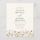 Boho Wildblume Garden Wedding Einladung (Vorderseite)
