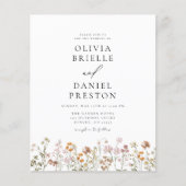 Boho Wildblume Garden Wedding Einladungen (Vorderseite)