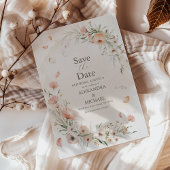Boho Wildblume Garden Wedding Save The Date