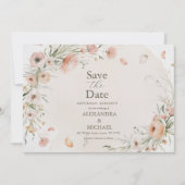 Boho Wildblume Garden Wedding Save The Date (Vorderseite)