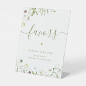 Boho Wildblume Gastgeschenke Hochzeiten Bitte nehm Sockelschild (Vorderseite)