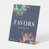 Boho Wildblume Gastgeschenke Hochzeiten Bitte nehm Sockelschild (Vorderseite)