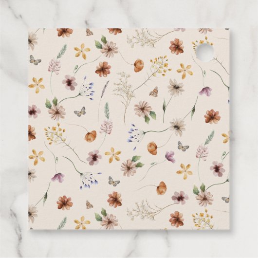 Boho Wildblume Geschenkanhänger (Rückseite)