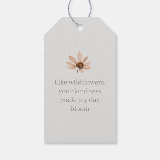 Boho Wildblume Geschenkanhänger (Rückseite)