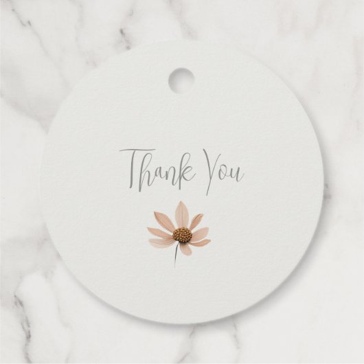 Boho Wildblume Geschenkanhänger (Rückseite)