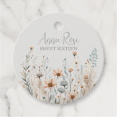 Boho Wildblume Geschenkanhänger (Vorderseite)