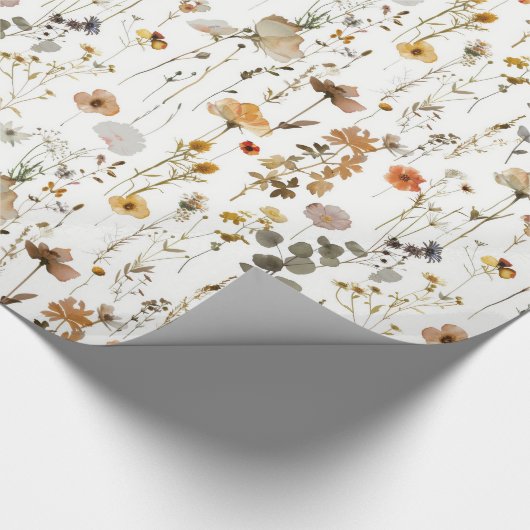 Boho Wildblume Geschenkpapier (Ecke)
