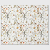 Boho Wildblume Geschenkpapier (Flach)
