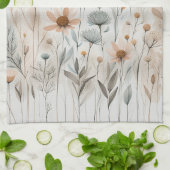 Boho Wildblume Geschirrtuch (Gefaltet)