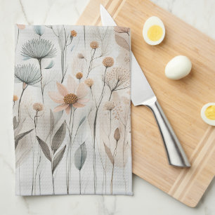 Boho Wildblume Geschirrtuch