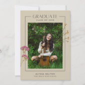 Boho Wildblume Girl High School Abschluss (Vorderseite)