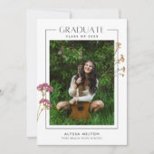 Boho Wildblume Girl High School Abschluss (Vorderseite)
