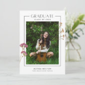 Boho Wildblume Girl High School Abschluss (Stehend Vorderseite)