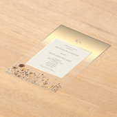 Boho Wildblume Gold Wedding Acryleinladungen (Ablage )