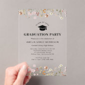 Boho Wildblume Graduation Party Boho Bloom Acryleinladungen (Insitu (Handheld))