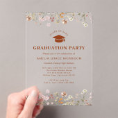 Boho Wildblume Graduation Party Boho Bloom Acryleinladungen (Insitu (Handheld))