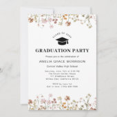 Boho Wildblume Graduation Party Boho Bloom Einladung (Vorderseite)