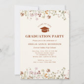 Boho Wildblume Graduation Party Boho Bloom Einladung (Vorderseite)