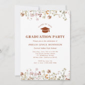 Boho Wildblume Graduation Party Boho Bloom Einladung (Vorderseite)