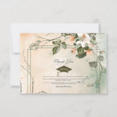 Boho Wildblume Graduation Party Dankeskarte (Vorderseite)