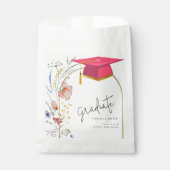 Boho Wildblume Graduation Party Geschenktütchen (Vorderseite)