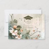 Boho Wildblume Graduation Party RSVP Karte (Vorderseite)