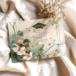 Boho Wildblume Graduation Party RSVP Karte