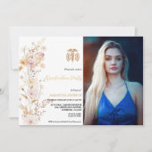 Boho Wildblume Grass Nurse Girl Graduation Party Einladung (Vorderseite)