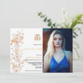 Boho Wildblume Grass Nurse Girl Graduation Party Einladung (Stehend Vorderseite)