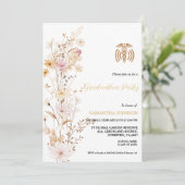 Boho Wildblume Grass Nurse Girl Graduation Party Einladung (Stehend Vorderseite)