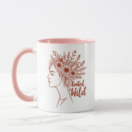 Boho Wildblume Hair Botanische Frau Tasse