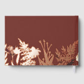 Boho Wildblume Herbst Hochzeit im Herbst Gästebuch (Rückseite)