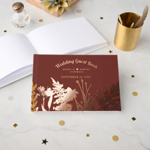 Boho Wildblume Herbst Hochzeit im Herbst Gästebuch