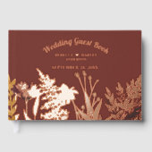 Boho Wildblume Herbst Hochzeit im Herbst Gästebuch (Vorderseite)