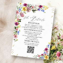 Boho Wildblume Hochzeitskarten Einladung
