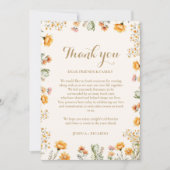 Boho Wildblume Hochzeitsratstisch danke Karte (Vorderseite)