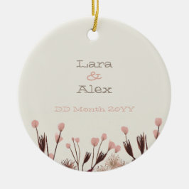 Boho Wildblume Hochzeitsszenario Keramik Ornament