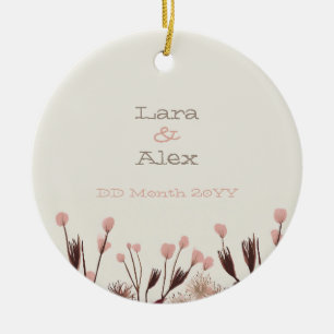 Boho Wildblume Hochzeitsszenario Keramik Ornament