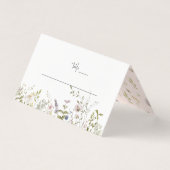 Boho Wildblume | Hochzeitstisch - Platzkarten Visitenkarten (Vorderseite)