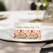 Boho Wildblume Hochzeitstorte Platzkarten