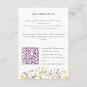 Boho Wildblume Hochzeitsunterkunft QR Code Begleitkarte (Rückseite)