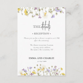Boho Wildblume Hochzeitsunterkunft QR Code Begleitkarte