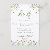 Boho Wildblume Hochzeitsunterkunft QR Code Begleitkarte (Vorderseite)