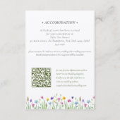 Boho Wildblume Hochzeitsunterkunft QR Code Begleitkarte (Rückseite)