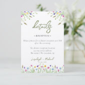 Boho Wildblume Hochzeitsunterkunft QR Code Begleitkarte (Stehend Vorderseite)