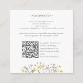 Boho Wildblume Hochzeitsunterkunft QR Code Begleitkarte (Rückseite)