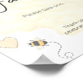 Boho Wildblume Honey Baby Shower Favoriten Poster (Ecke)