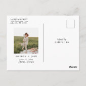 Boho Wildblume Kalender Save the Date Foto Postkarte (Rückseite)