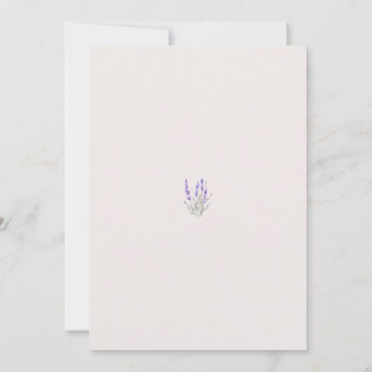Boho Wildblume Lavender Lila Violet Summer Einladung (Rückseite)